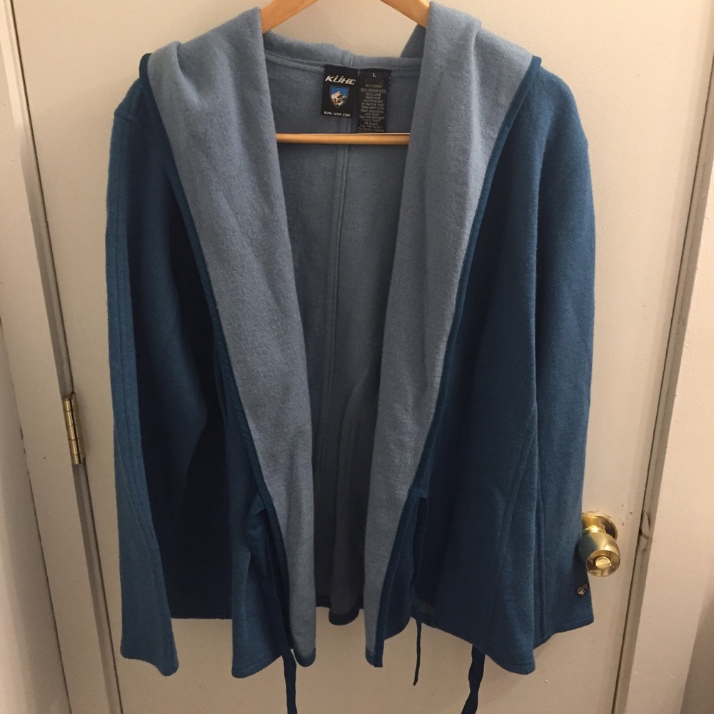 Kuhl 100% merino wool side tie coat